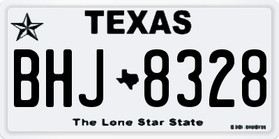 TX license plate BHJ8328
