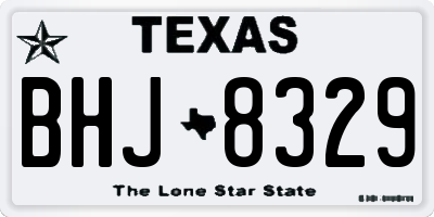 TX license plate BHJ8329
