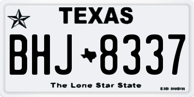 TX license plate BHJ8337