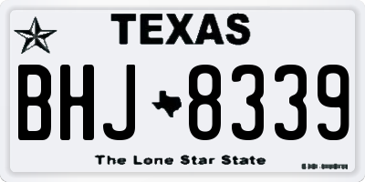 TX license plate BHJ8339