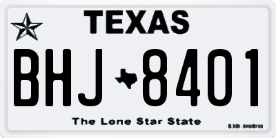 TX license plate BHJ8401