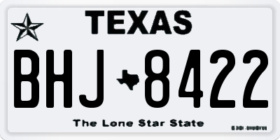 TX license plate BHJ8422