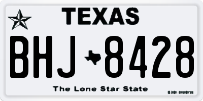 TX license plate BHJ8428