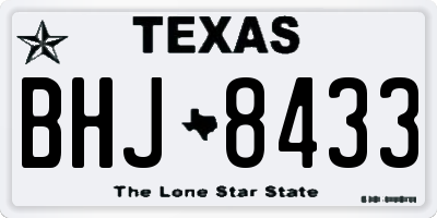 TX license plate BHJ8433