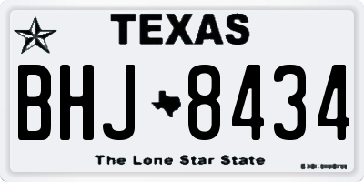 TX license plate BHJ8434