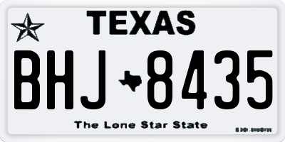 TX license plate BHJ8435