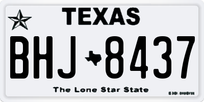 TX license plate BHJ8437