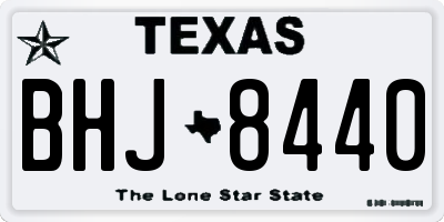 TX license plate BHJ8440