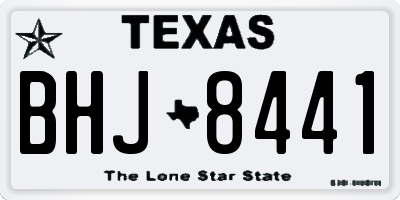 TX license plate BHJ8441