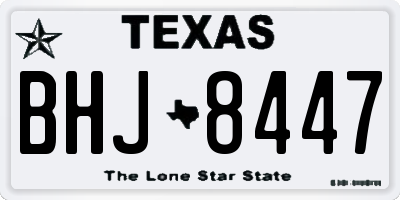 TX license plate BHJ8447