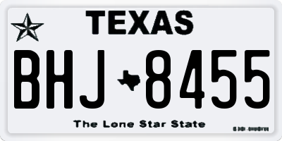 TX license plate BHJ8455