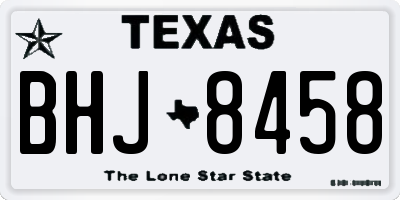 TX license plate BHJ8458
