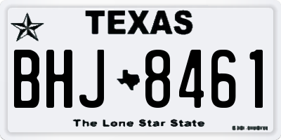 TX license plate BHJ8461