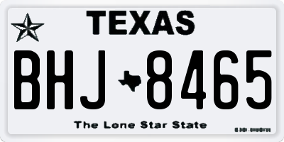 TX license plate BHJ8465