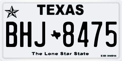 TX license plate BHJ8475