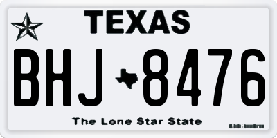 TX license plate BHJ8476