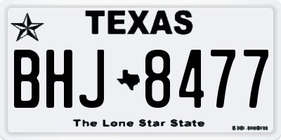 TX license plate BHJ8477