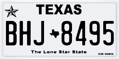 TX license plate BHJ8495