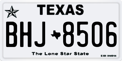 TX license plate BHJ8506