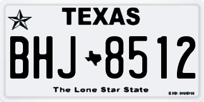 TX license plate BHJ8512