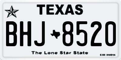 TX license plate BHJ8520