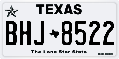 TX license plate BHJ8522