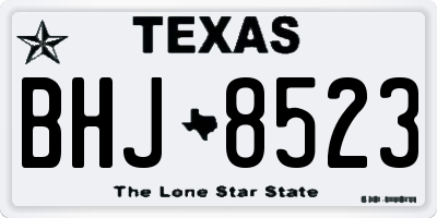 TX license plate BHJ8523