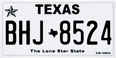 TX license plate BHJ8524