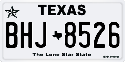 TX license plate BHJ8526