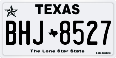 TX license plate BHJ8527