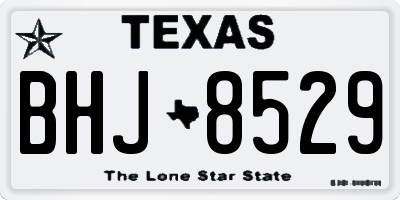 TX license plate BHJ8529