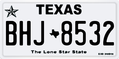 TX license plate BHJ8532