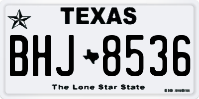 TX license plate BHJ8536