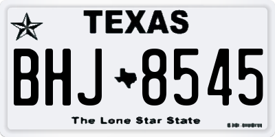 TX license plate BHJ8545