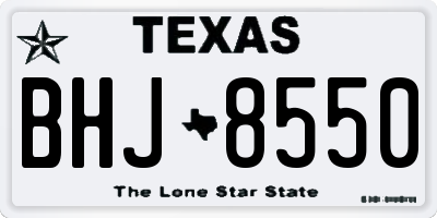 TX license plate BHJ8550