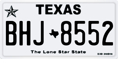 TX license plate BHJ8552