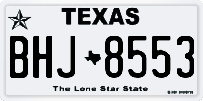 TX license plate BHJ8553