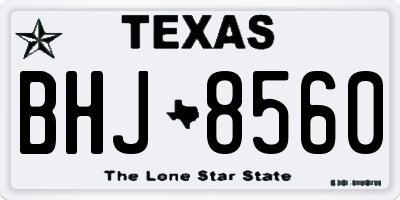 TX license plate BHJ8560