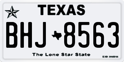TX license plate BHJ8563