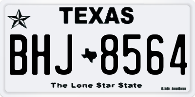 TX license plate BHJ8564