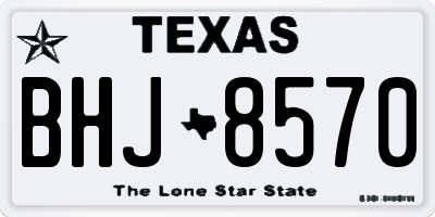 TX license plate BHJ8570