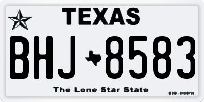 TX license plate BHJ8583