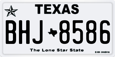 TX license plate BHJ8586