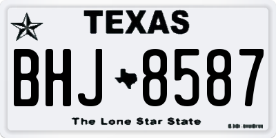 TX license plate BHJ8587