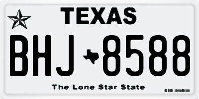 TX license plate BHJ8588