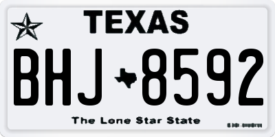TX license plate BHJ8592