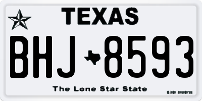 TX license plate BHJ8593