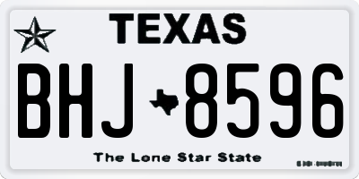 TX license plate BHJ8596