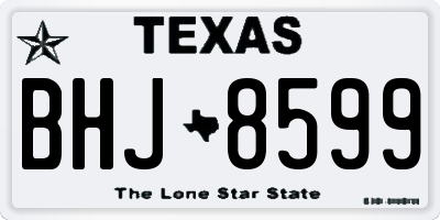 TX license plate BHJ8599