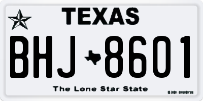 TX license plate BHJ8601